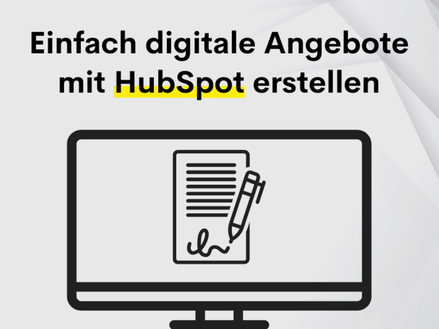 Digitale Angebote mit HubSpot erstellen