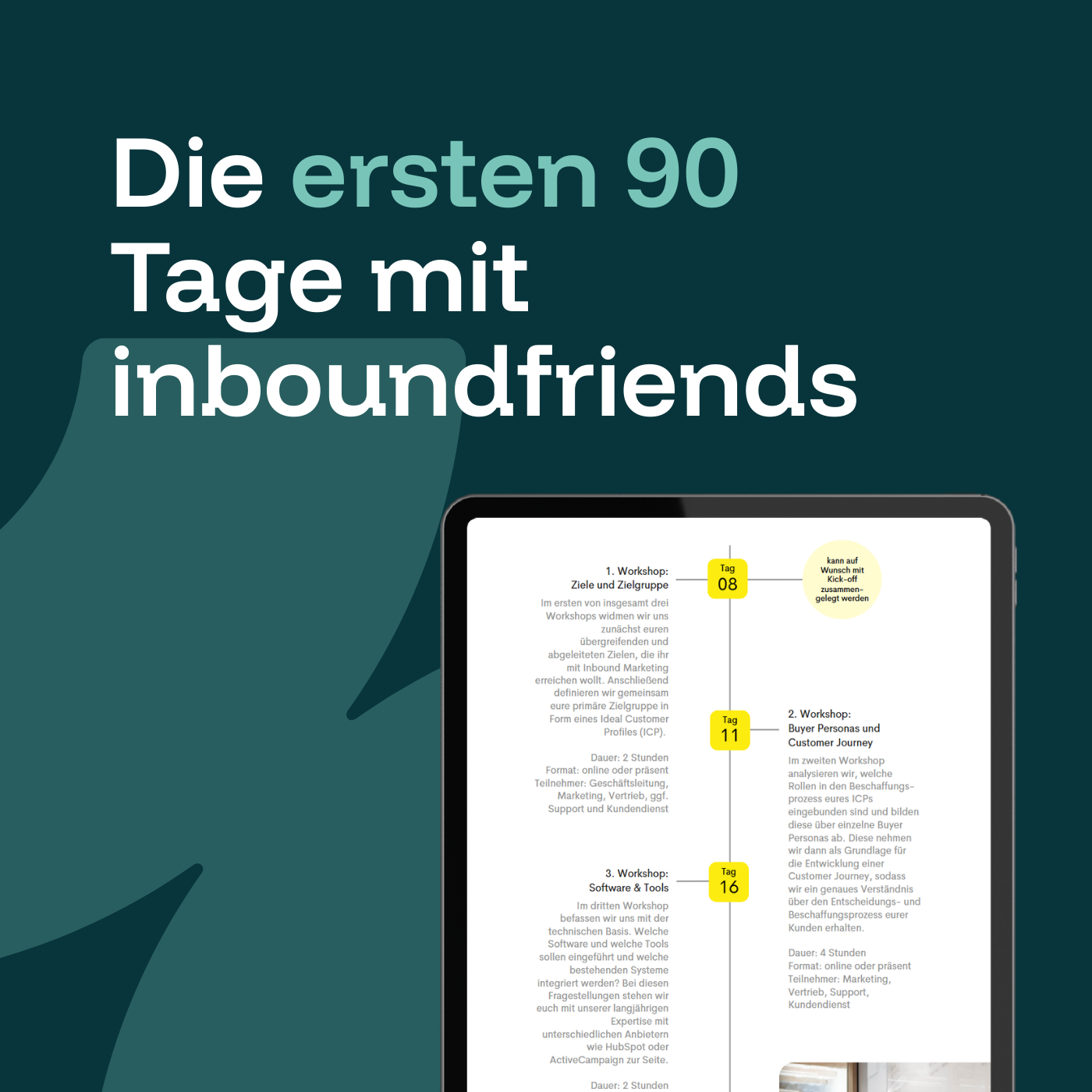 Teaser für E-Book Die ersten 90 Tage mit inboundfriends