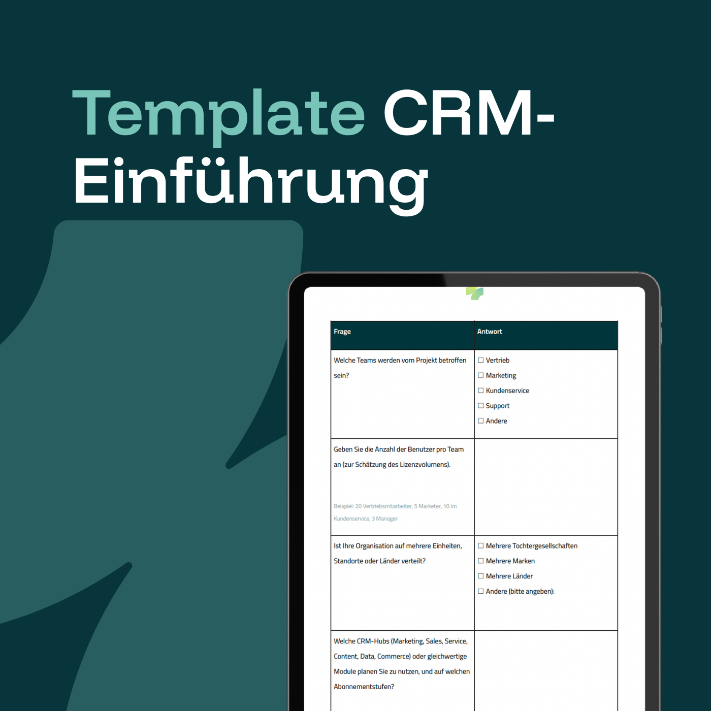 Template für die CRM-Einführung mit HubSpot